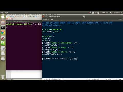 Unsigned, long, short variable format (Program in C)