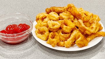 (English Sub) Mực Chiên giòn Làm Theo Cách Nầy Mực Rất Giòn và Ngon Lắm. Quick Crispy Squid Recipe