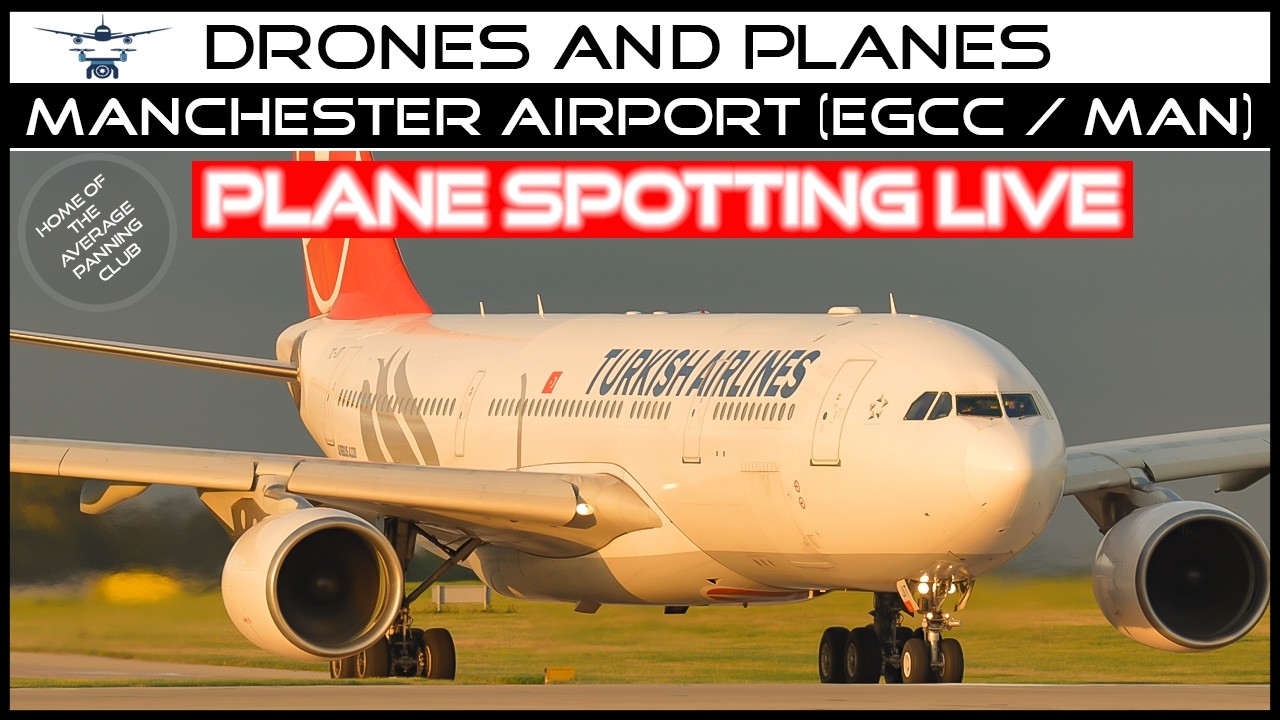 Manchester Airport Live Plane Spotting Action - Sunday Sunrise Special - A380 787 A330 A350
