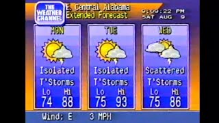 8/9/ 1997 Weather Channel w/ Commercials Ads From Auburn Alabama / Columbus GA