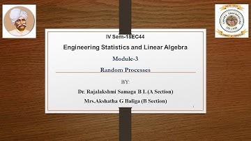 VTU ESLA 18EC44 M3 L1 Random Processes