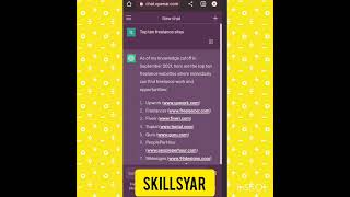 My first search on CHAT GPT #chatgpt  #ytshorts #freelancing #freelancingskills #upwork #fiverr #ai screenshot 5