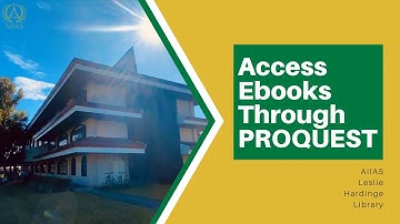 Access Ebooks Through PROQUEST