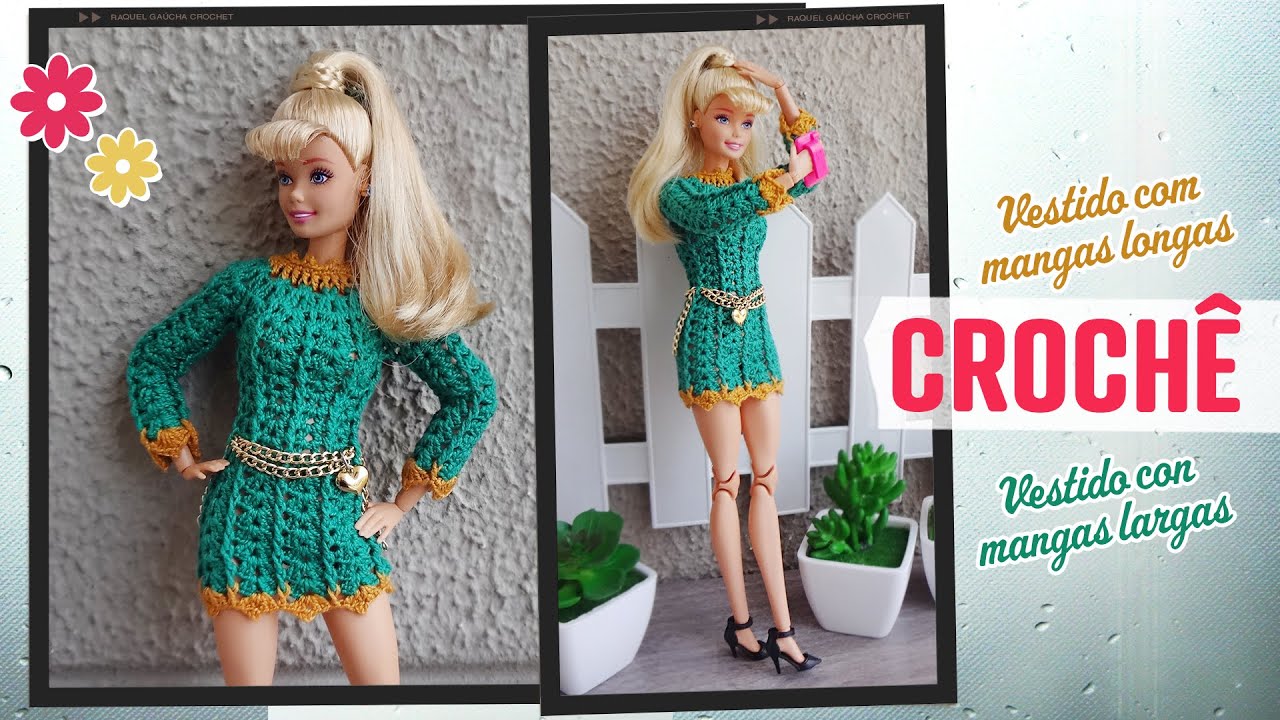 Vestido de crochê para boneca Barbie  Primavera Verão 2023 🌸☀️ 