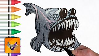 Как нарисовать Рыбу Монстр (Monster Fish) из игры Зоономали | Zoonomaly