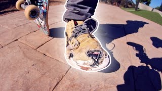 WORST SHOES AT THE PARK | FIRST KICKFLIP EVER!