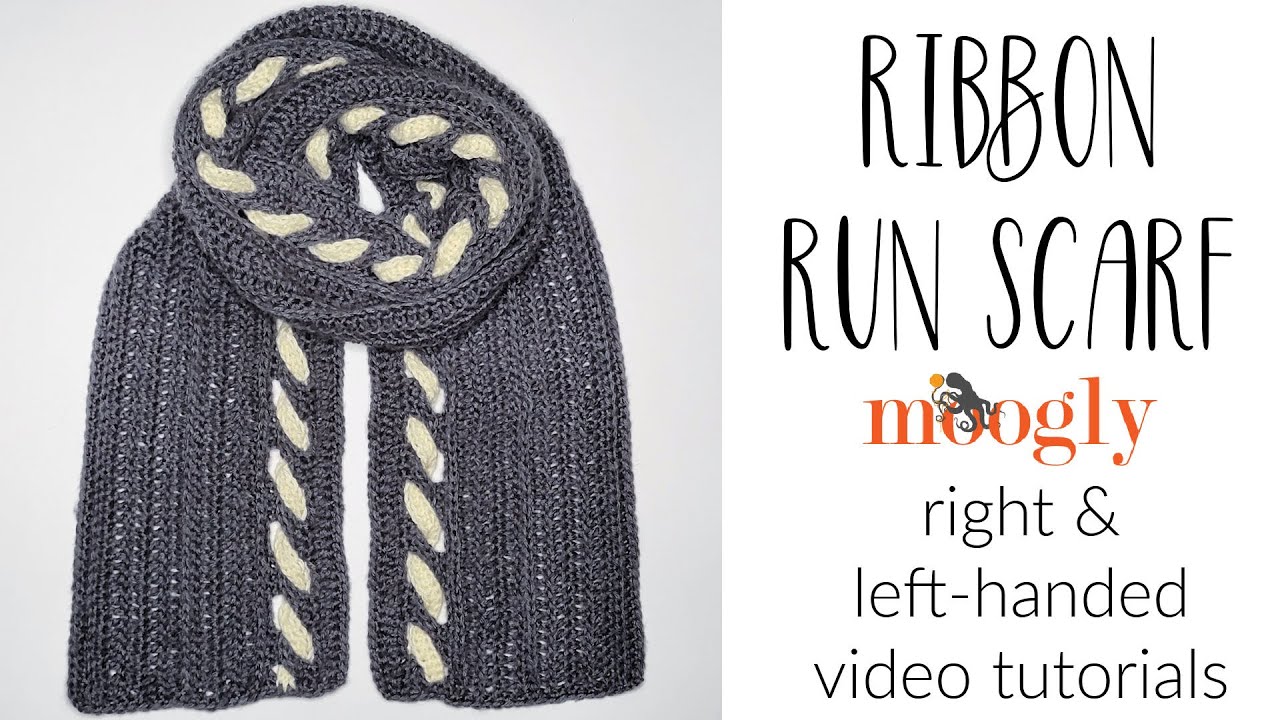 How to Crochet: Ribbon Run Scarf (Left Handed) - YouTube