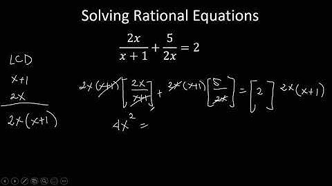 Solving Rational Equations