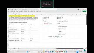 Managerial Accounting Decision Making Keep Vs Replace - Natalia Jouan