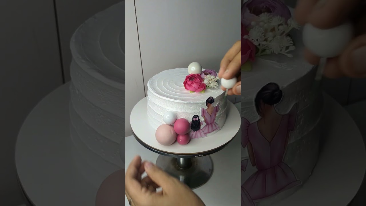 Mom & Daughter Duo Birthday Cake 🎂💕 #shorts