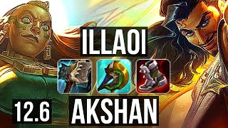 ILLAOI vs AKSHAN (TOP) | 2.0M mastery, 8/2/6, 300  games, Dominating | BR Master | 12.6