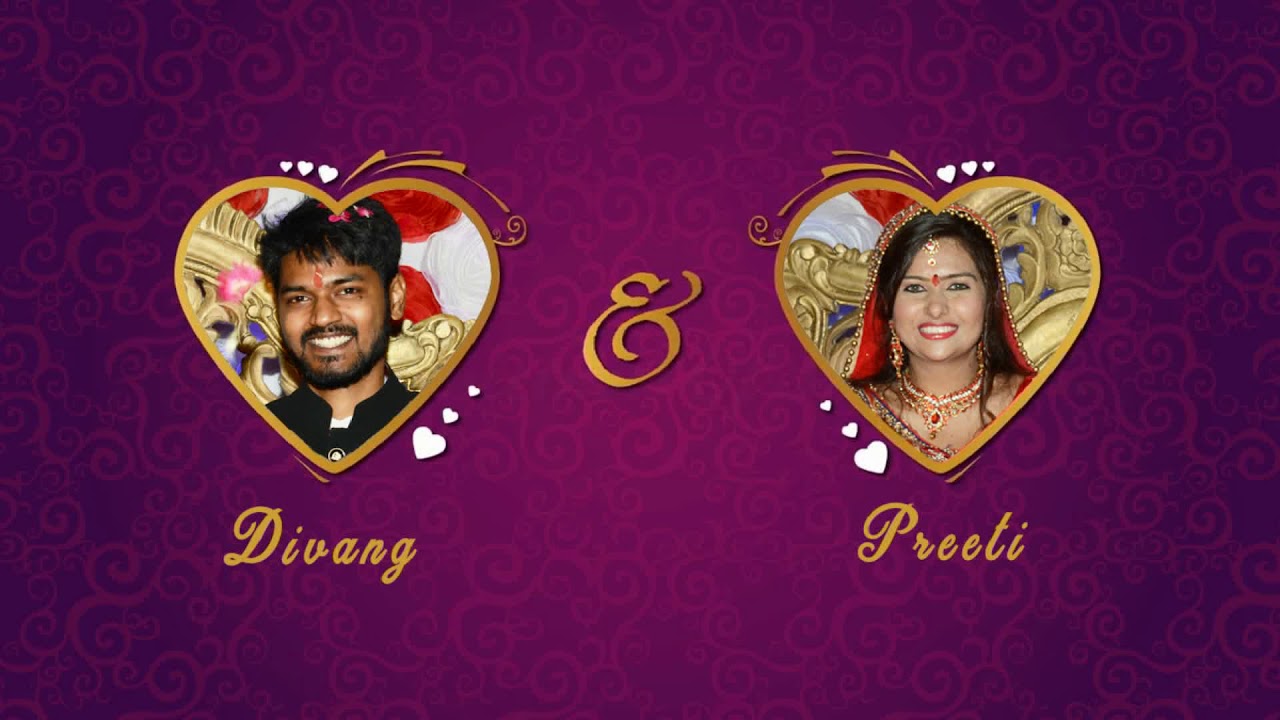 wedding invitation of Preeti and Divang