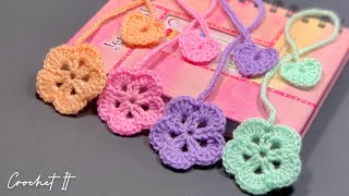 Crochet Flower Bookmark | Easy and Fast | Full tutorial | Crochet It