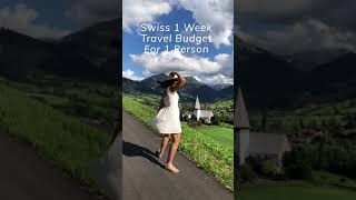 Switzerland 🇨🇭 1 Week Travel Budget | How To Plan Swiss Trip From India | Budget Details #shorts