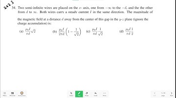 JEST 2024 Electromagnetism PYQ | Magnetic Field due to Semi-infinite Wires | CSIR NET GATE Prep