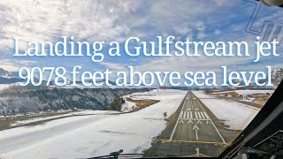 Landing a Gulfstream jet at Telluride, Colorado