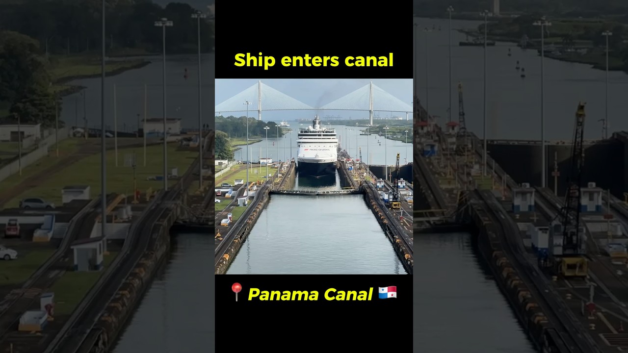 Panama Canal partial transit. #panamacanal #timelapse #cruise