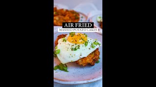 Air Fried Leftover Mashed Potato Cakes (dairy free + gluten free) shorts airfryerrecipes