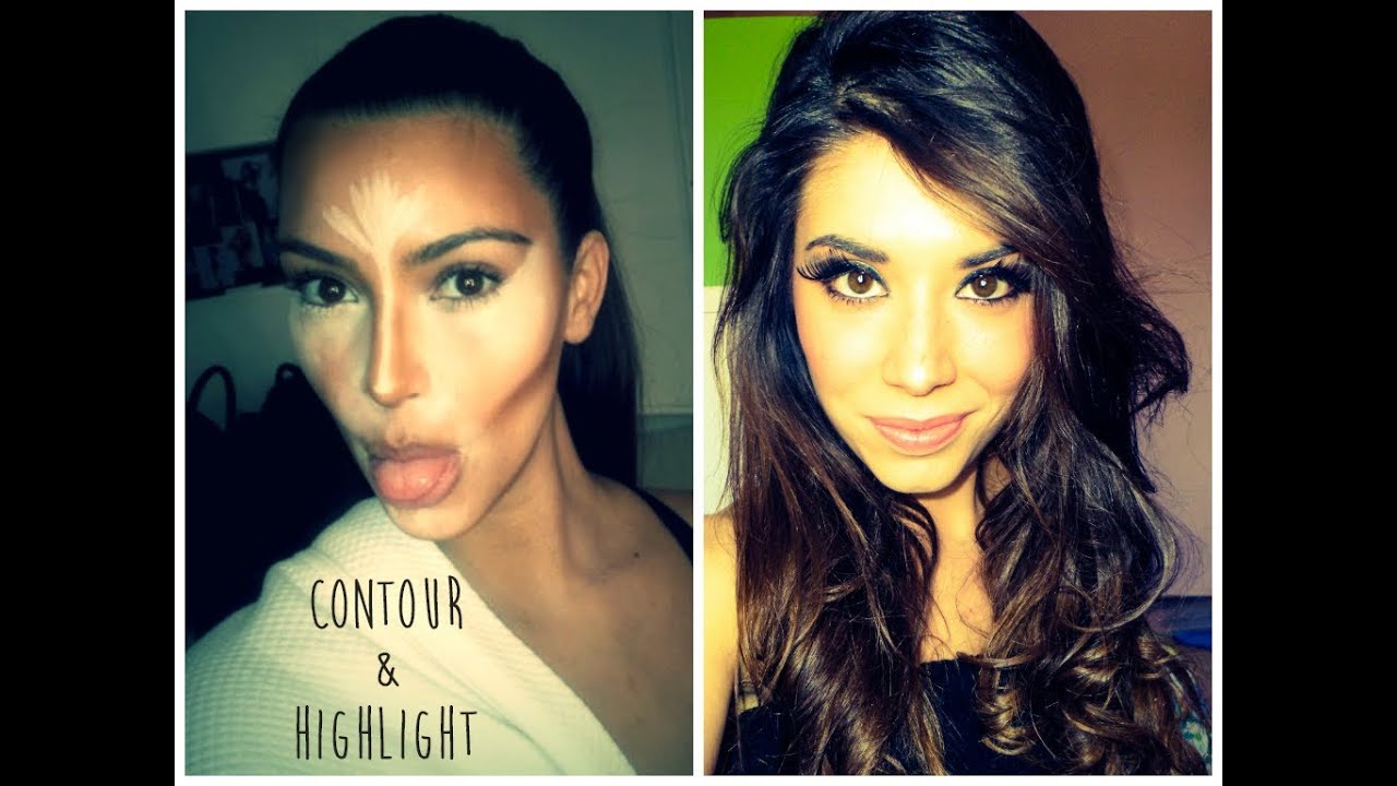 Kim Kardashian Transformation ContouringMakeupHair Tutorial YouTube