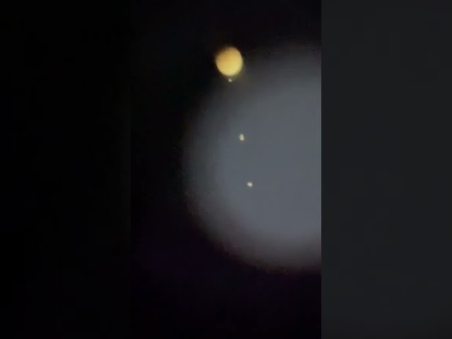 Jupiter through my telescope #astronomy #science #shorts class=