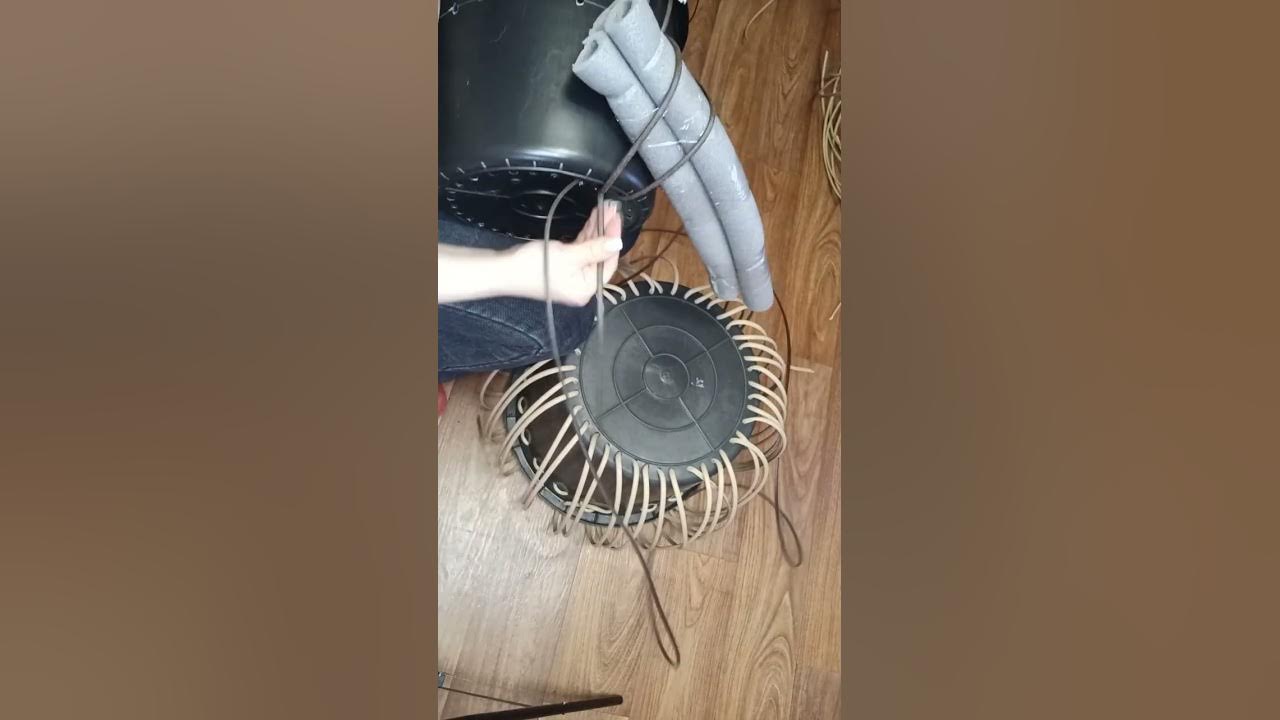МК плетение из ротанга кашпо ГОРШОЧЕК (богатства, удачи и здоровья ...