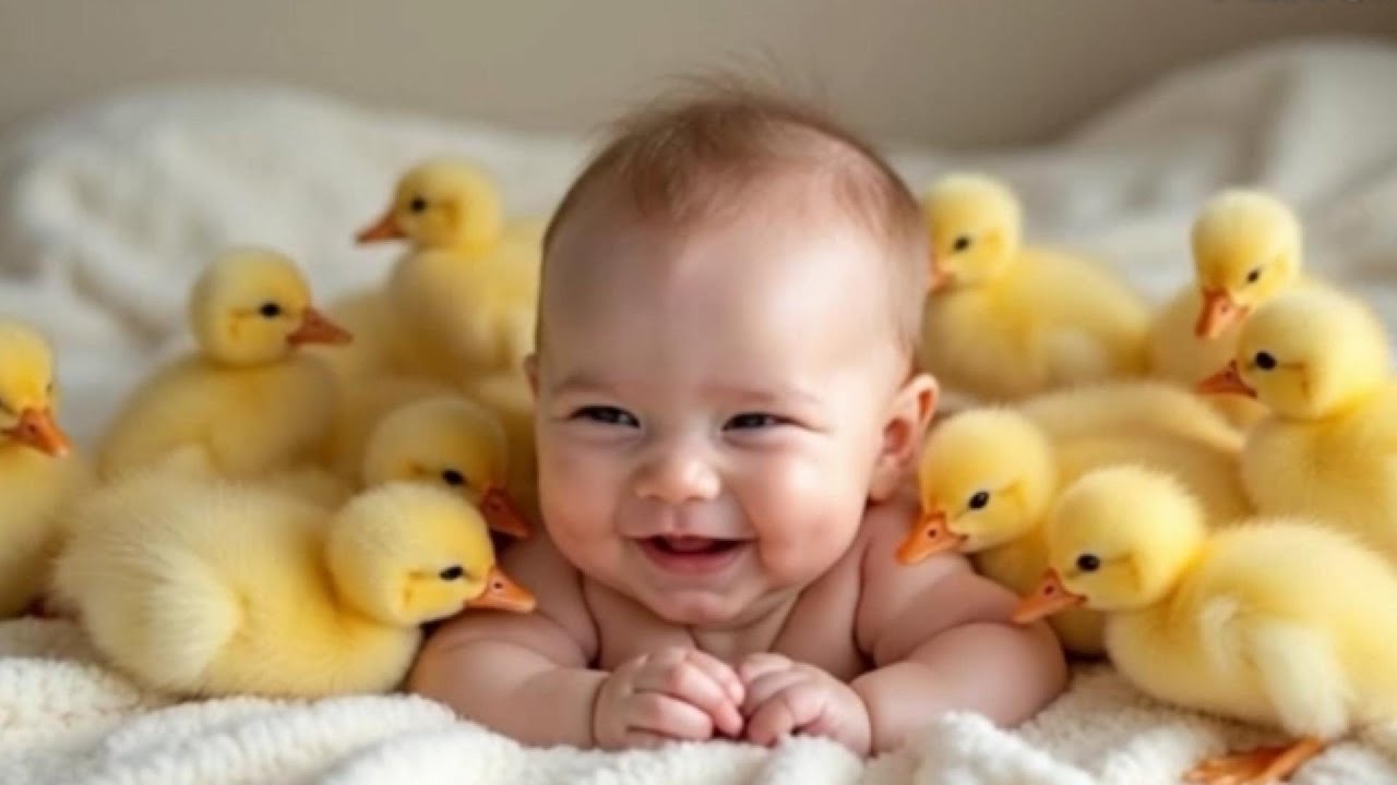 adorable-baby-playing-with-cute-animal-babies-heartwarming-moments