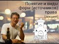 Понятие и виды форм (источников) права (лекция)