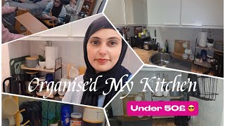 ✨ how i makeover my Kitchen Under £50🙂 | Shein Kitchen Organization Haul 🏡||