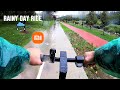 Xiaomi Mi 1S Electric Scooter Rainy Day Ride (Environment Sound Only) 4k