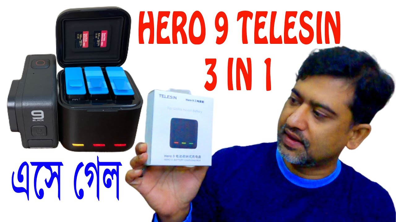 Gopro 9 best battery charger | Telesin hero 9 triple bettery  and charger