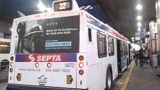 SEPTA Route 22: 2003 New Flyer D40LF #5672 Idle