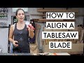 How to Align your Table Saw Blade // Woodshop Tips