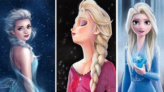 Tiktok Elsa Frozen Princess Disney 💖 Creative Ideas Art Cartoon Compilation Tiktok 💖