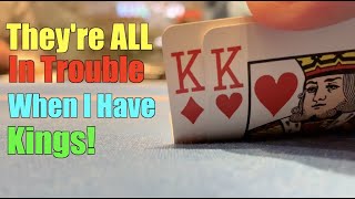 5-Bet Punishing Aggressive Opponents w/Kings!! No Mercy! Poker Vlog Ep 169