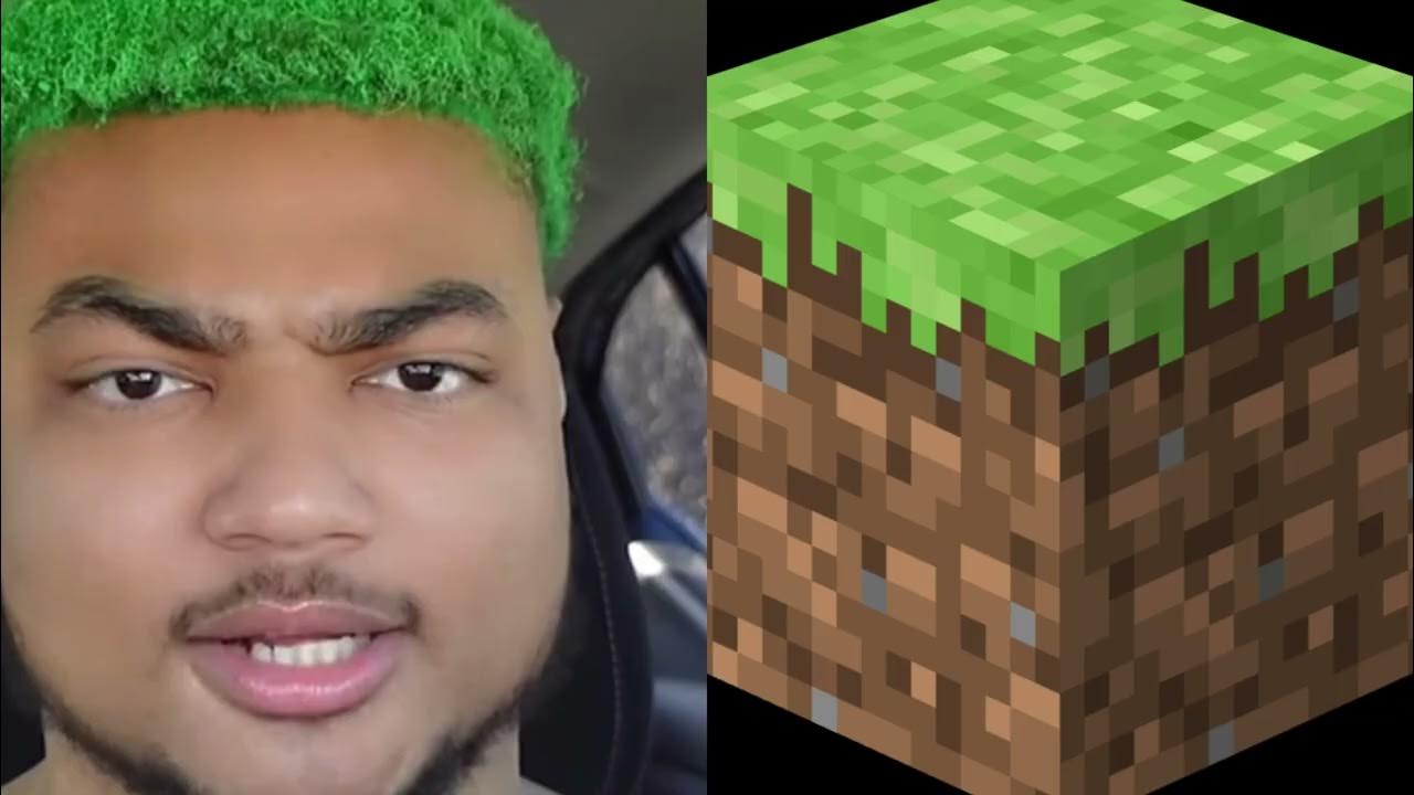 Cute Grass block guy Minecraft Skin