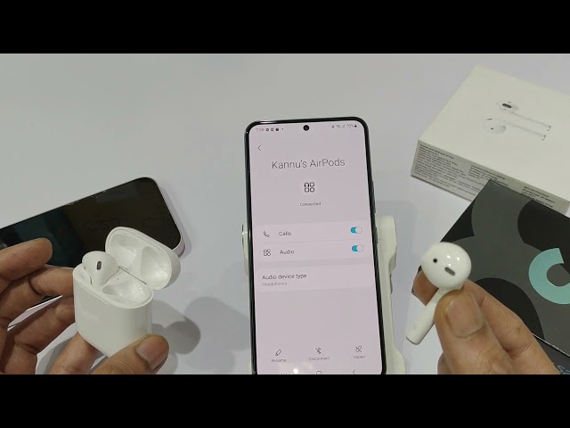 iphone airpods ko android se kaise connect kare | Airpods full settings | Connect airpods to android class=