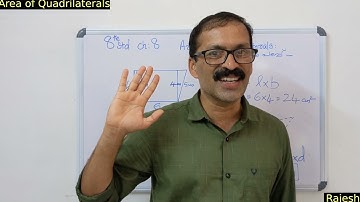 8th STD Chapter 8 .....Area of Quadrilaterals..... Part 1.... By Rajesh M ...@UPDATE....