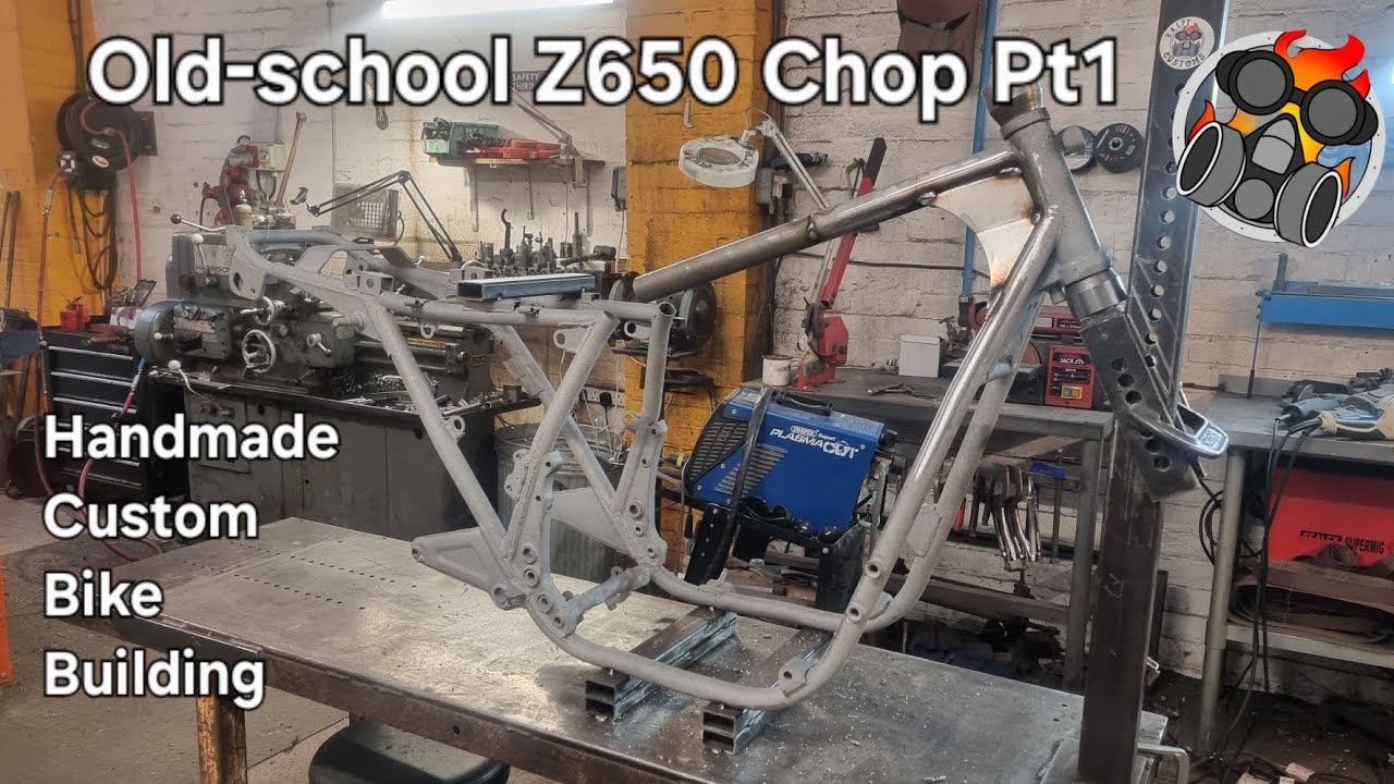 Изготавливаем раму Kawasaki Z650 | Традиционная металлообработка и изготовление чоппера на заказ