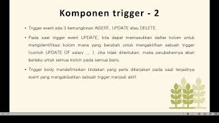 Basis Data Lanjut (Teori) - Bab 16 - Database Trigger