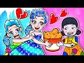 Beauty Paper Dolls - Kind Squid Game Doll Daughter and Naughty Frozen