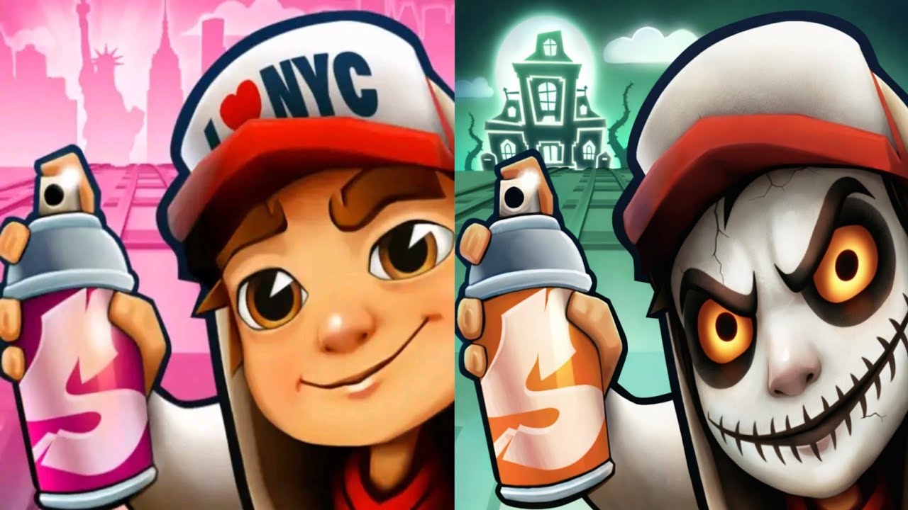 Subway surfers : New York 2021 🆚 Haunted hood [Halloween] 2024 Map Comparison 