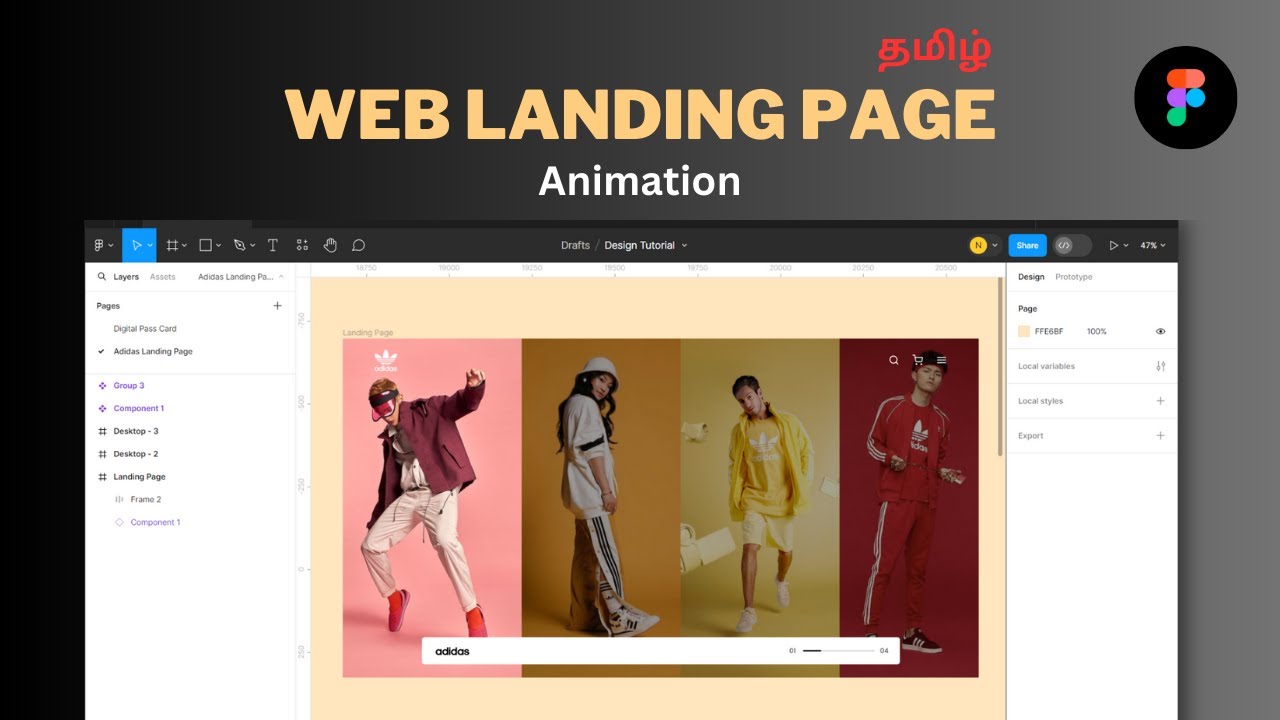 Web Landing Page Animation | Figma Website UI Design | Tamil - YouTube