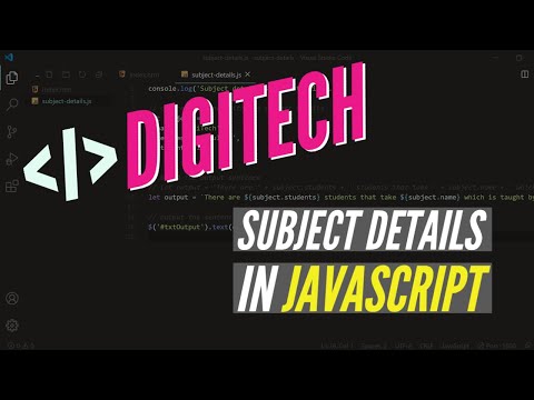 Subject Details in JavaScript