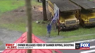 Owner Releases Video Of Trump Banner Ripping, Shooting In Wnc