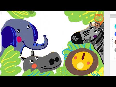 როგორ დავხატოთ ზოოპარკი/ხატვა მარტივად/How to draw zoo easy painting for kids