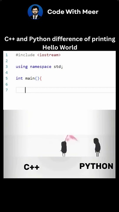 C++ vs Python: Who Wins the Hello World Battle? 🤯 #CodingShorts #Python ...