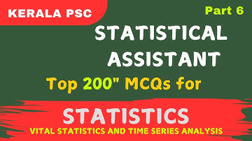 Most Important Questions for  Statistics |  Vital Statistics & Time Series #statisticalinvestigator