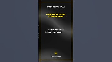 Conversations Across Ages Can dialogues bridge generational gaps ⏳ Absolutely, they