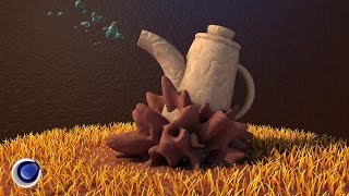 Сцена натюрморт с материалом глины в Cinema 4D (Clay Material Scene in Cinema 4D Tutorial) screenshot 3