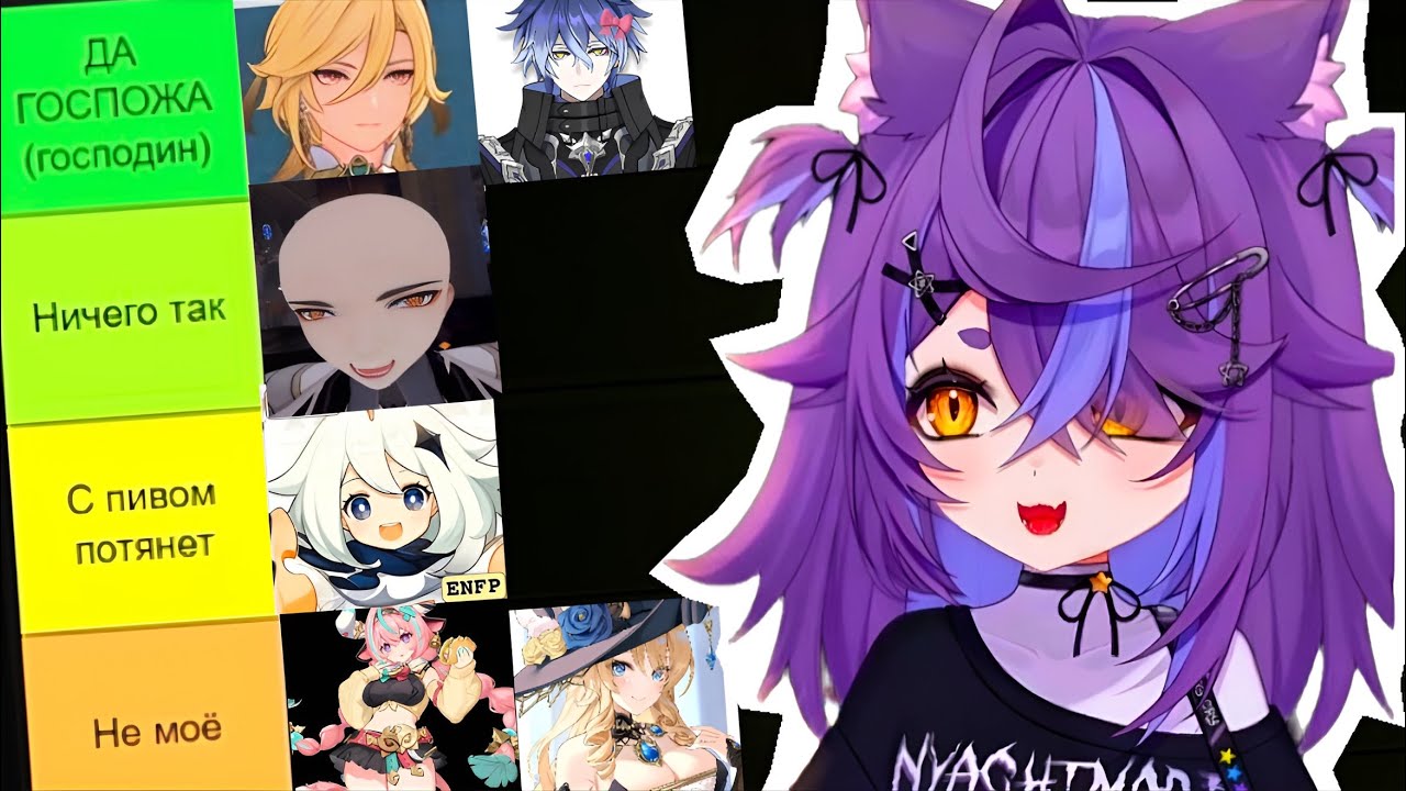 Нямура ОЦЕНИВАЕТ ПЕРСОНАЖЕЙ ГЕНШИН (она не играла в геншин🤫)